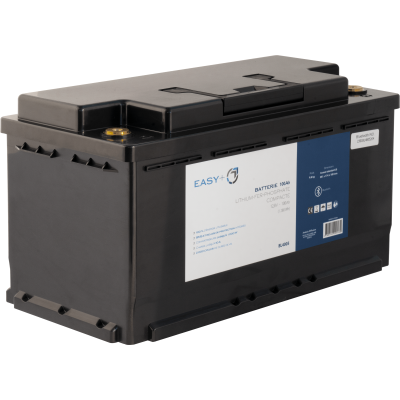 Antarion Batería de Litio, Bluetooth 100Ah EASY +