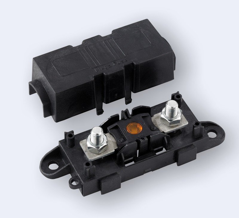 Votronic portafusibles de alta corriente con tapa para fusibles de alta corriente