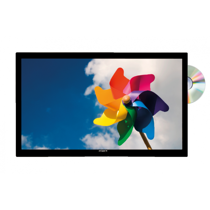 Antarion TV Televisión 19 pulgadas DVBT-2 DVBS2 +DVD 12 / 24 / 220 V