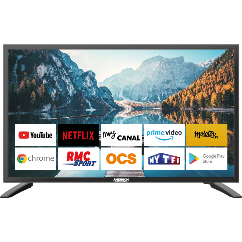 Antarion Smart TV Televisión 27 pulgadas DVBT-2 12 / 24 / 220 V
