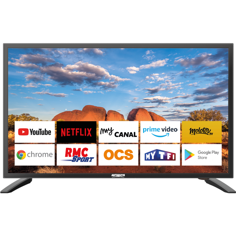 Antarion Smart TV Televisión 40 pulgadas DVBT-2 12 / 24 / 220 V